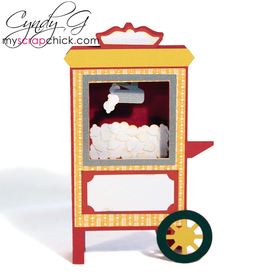 Popcorn Box Card SVG My Scrap Chick