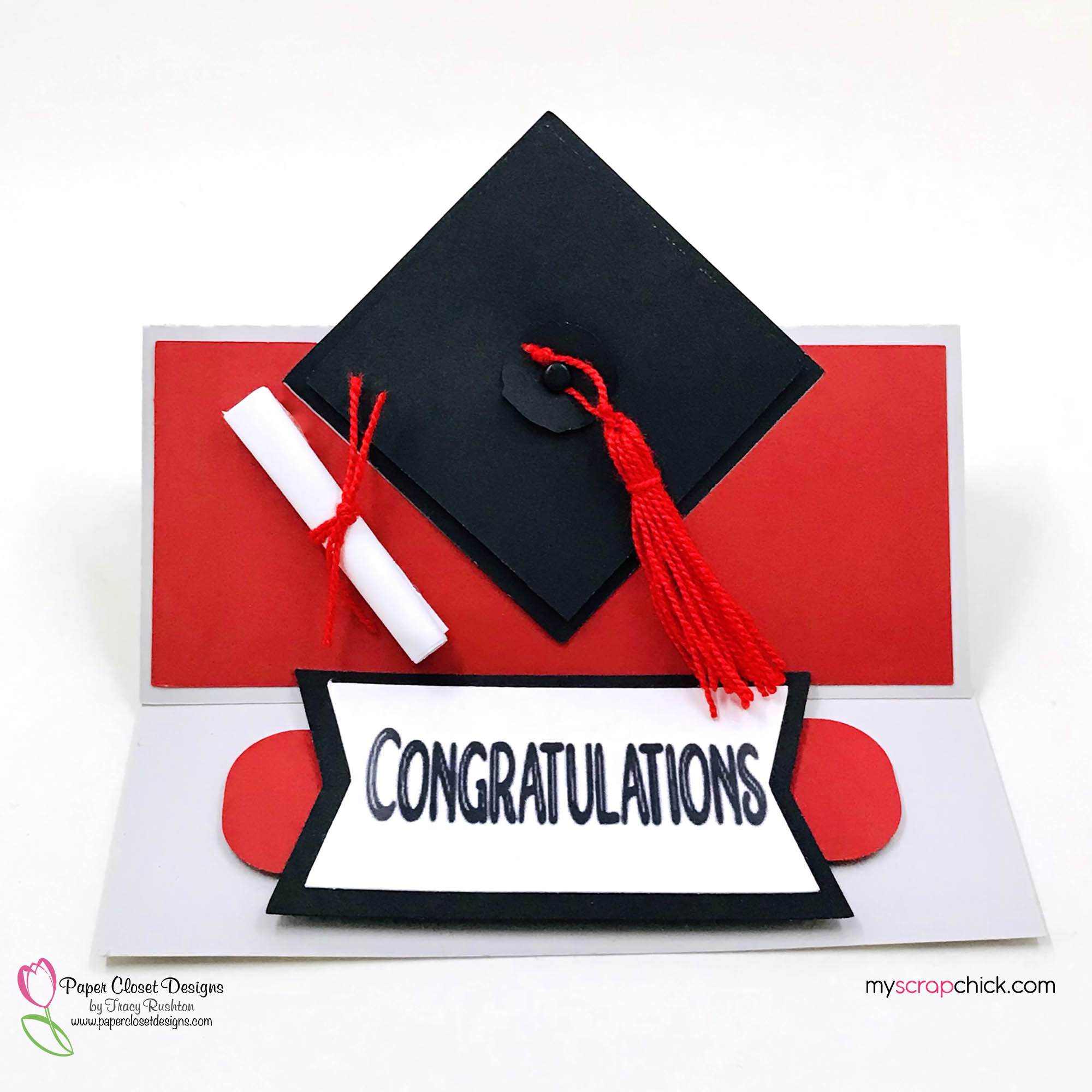 Graduation Cap Easel Card My Scrap Chick