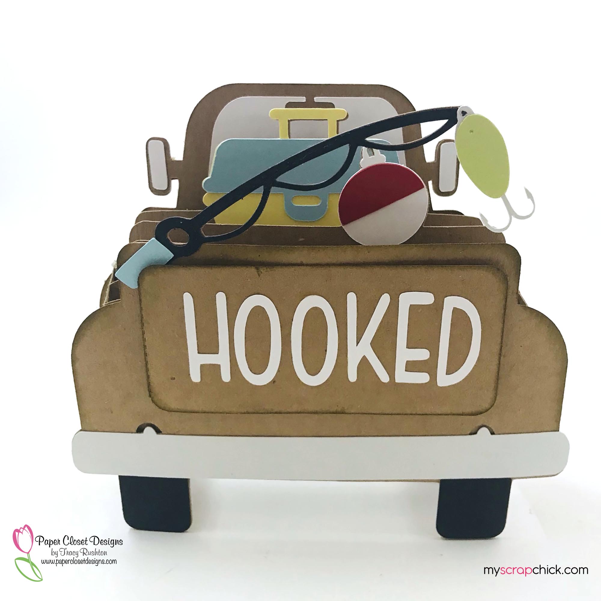 Hooked Fishing Truck Box Card My Scrap Chick