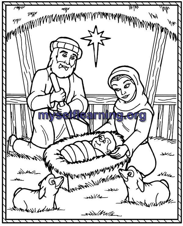 christmas Celebration Coloring Sheet 1 Instant Download