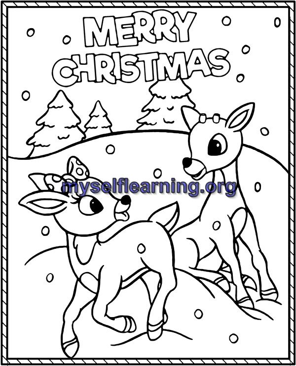 christmas Celebration Coloring Sheet 35 Instant Download