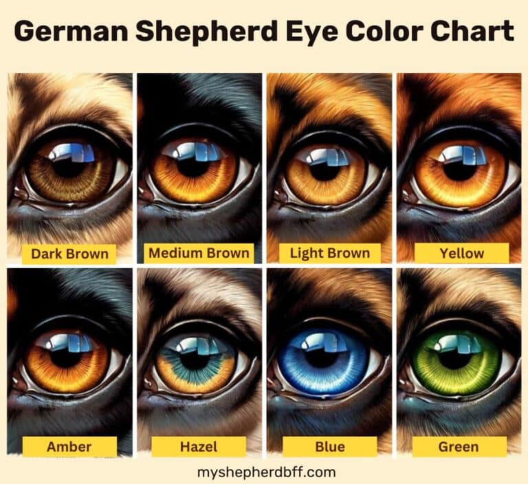 German Shepherd Eye Color From Brown to Blue