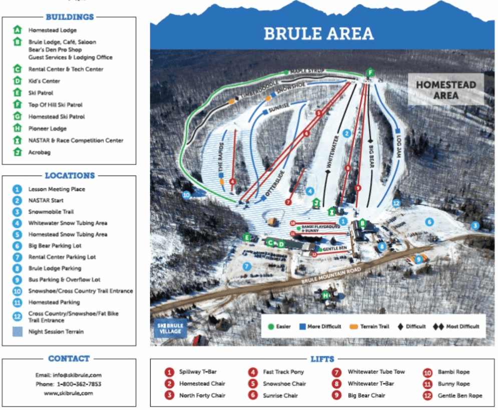 My Ski Search Ski Brule Ski Area Iron River, MI