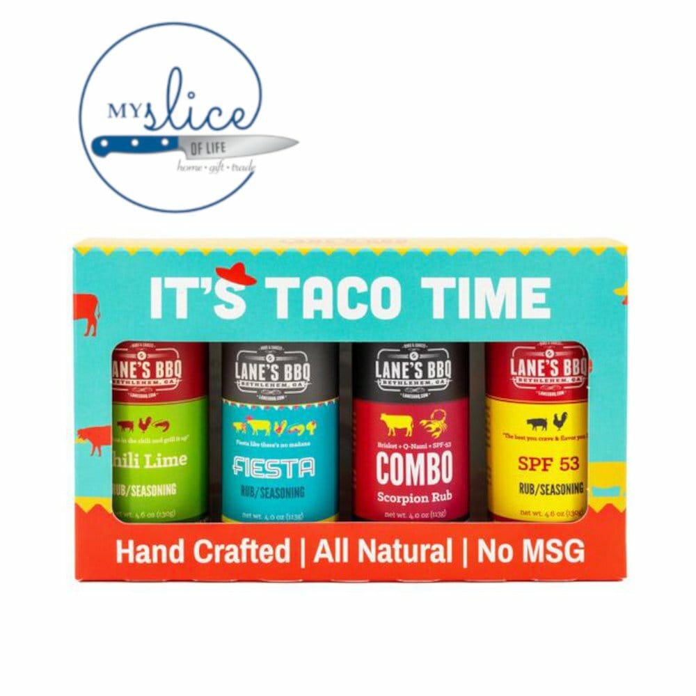 Lanes BBQ It's Taco Time 4 Rub Gift Set My Slice of Life