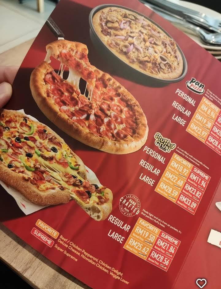 Pizza Hut Menu Malaysia Harga Dikemaskini 2024