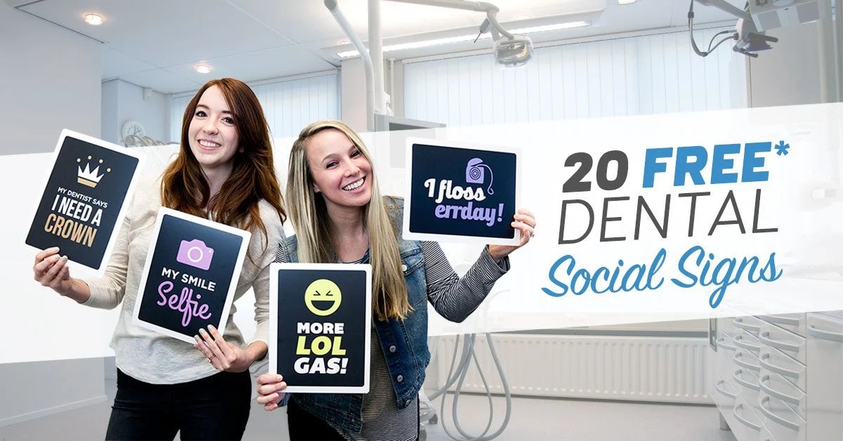 Free Dental Social Sign Pack! My Social Practice Social Media