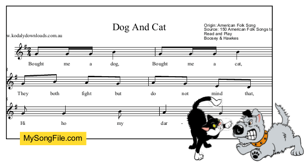 Dog And Cat My Song File