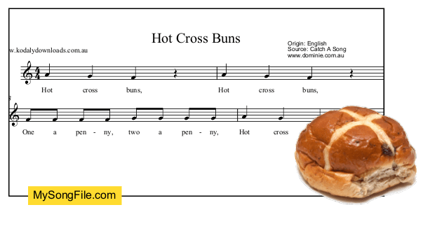 Hot Cross Buns My Song File