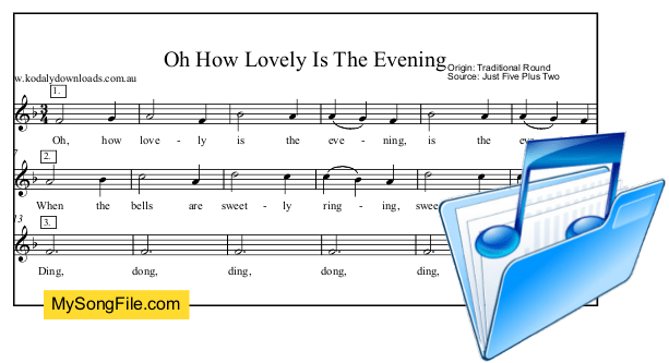 Oh How Lovely Is The Evening My Song File