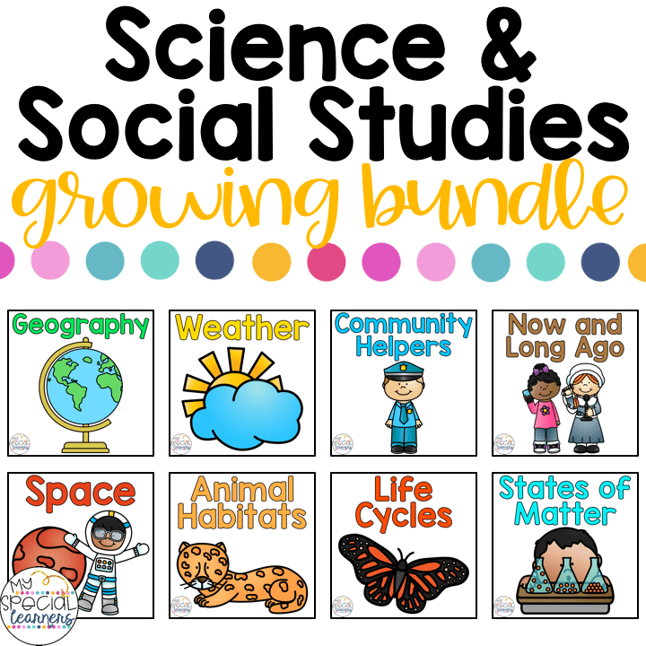 Science and Social Studies Activities for Special Education BUNDLE My