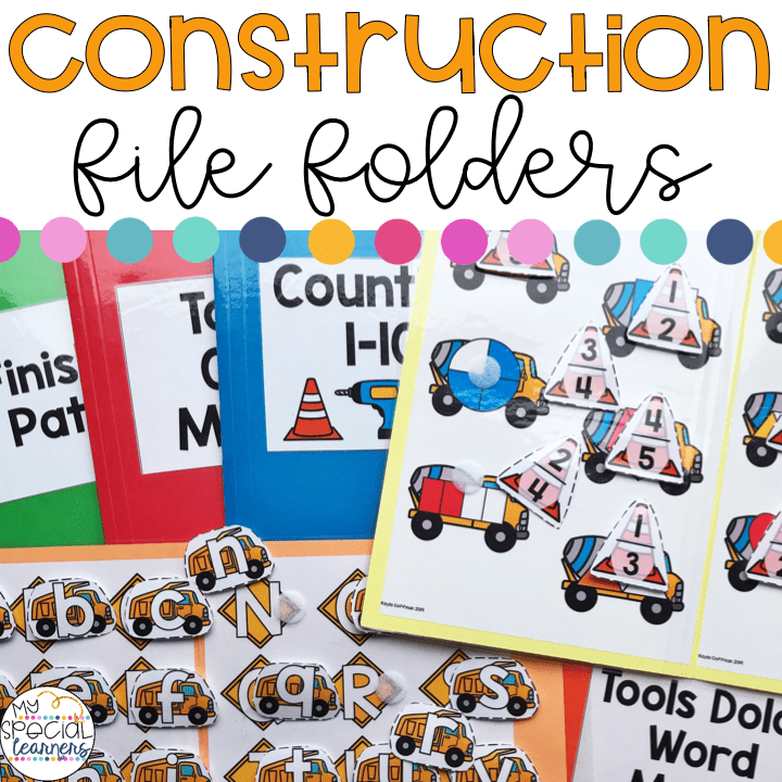 Construction File Folders My Special Learners