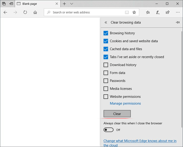 Microsoft Edge virus warning removal MySpyBot