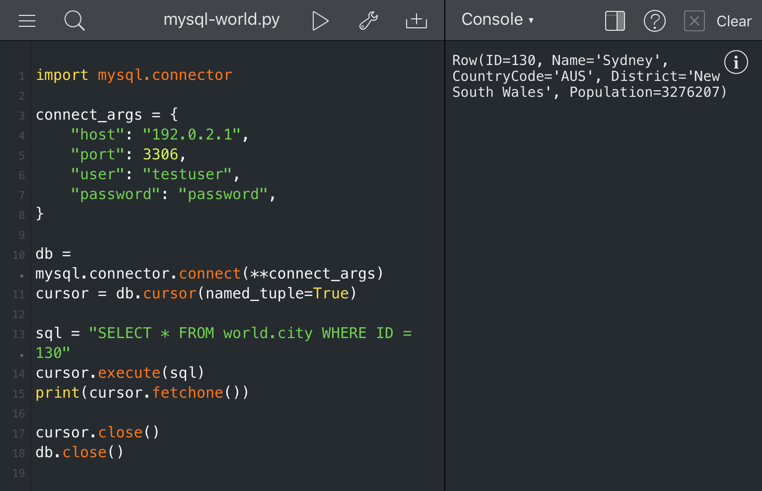 MySQL Connector/Python on iOS Using Pythonista 3 LaptrinhX