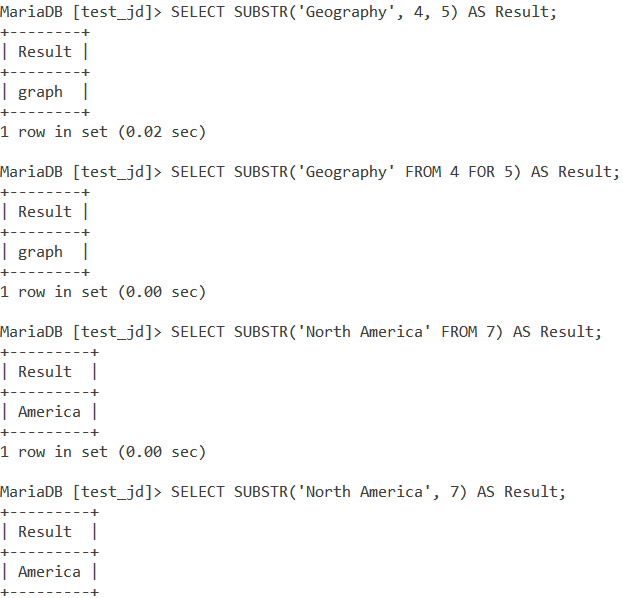 MySQL SUBSTRING() and SUBSTR() Functions How to extract substrings in
