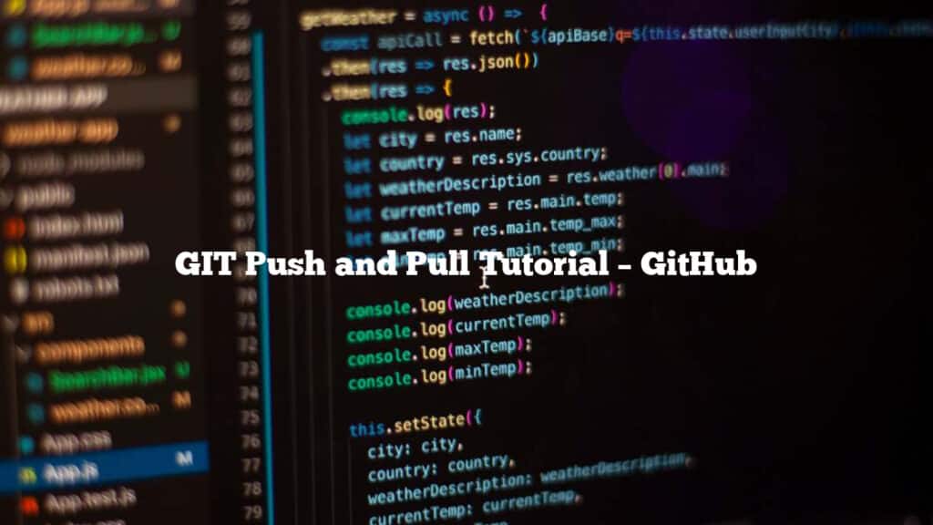 GIT Push and Pull Tutorial GitHub MySQLgame