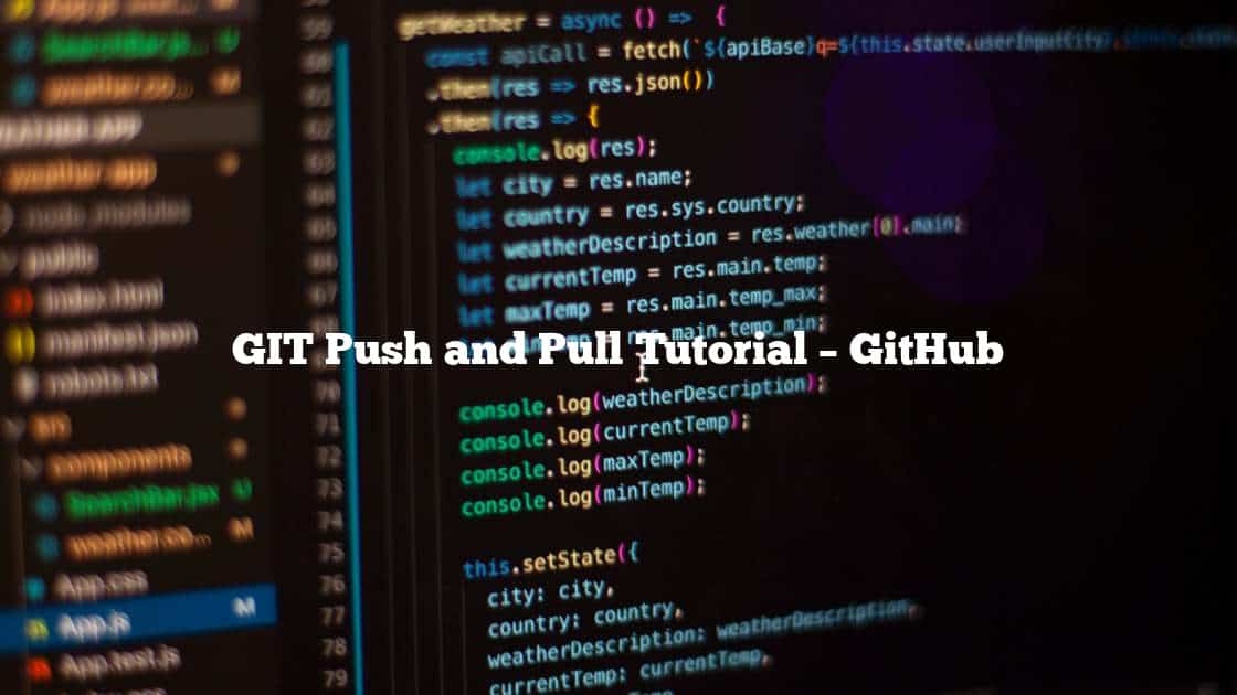 GIT Push and Pull Tutorial GitHub MySQLgame