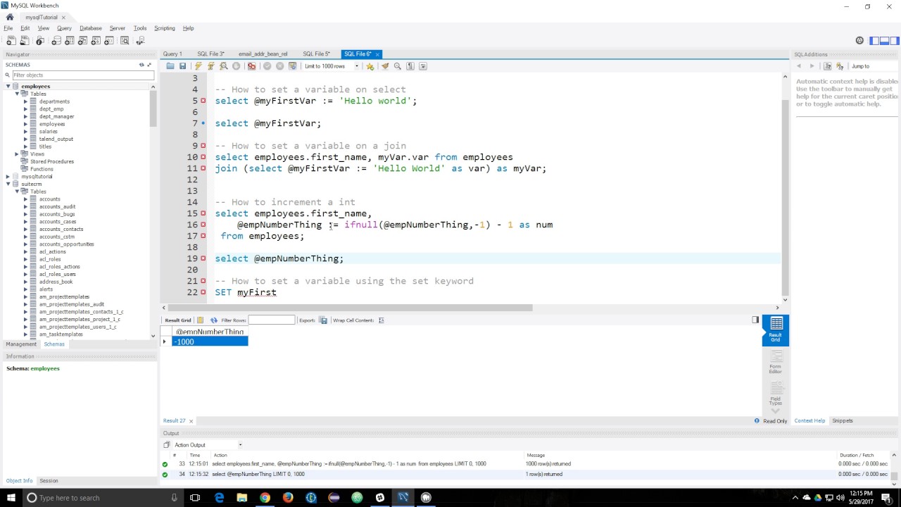 Variables para triggers de MySQL MySQL YA