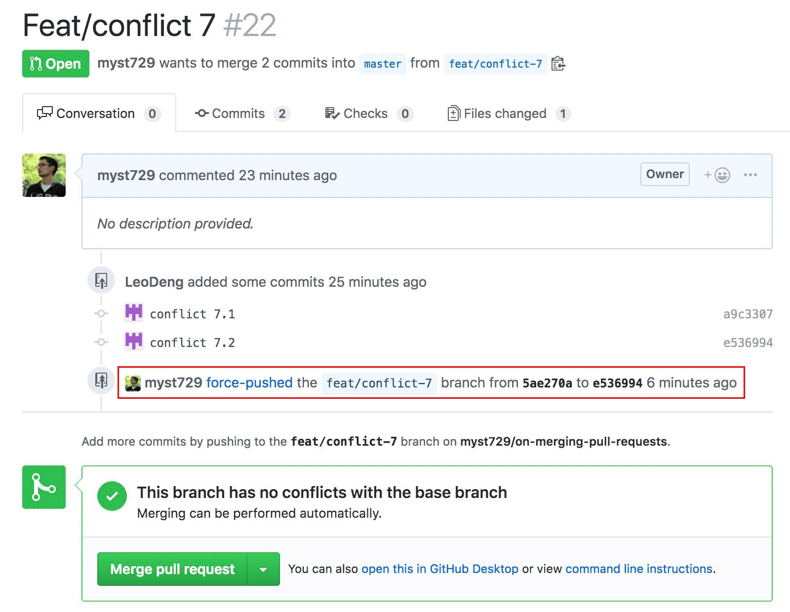 Why I’m against merging pull requests in squash mode or rebase mode? · dg