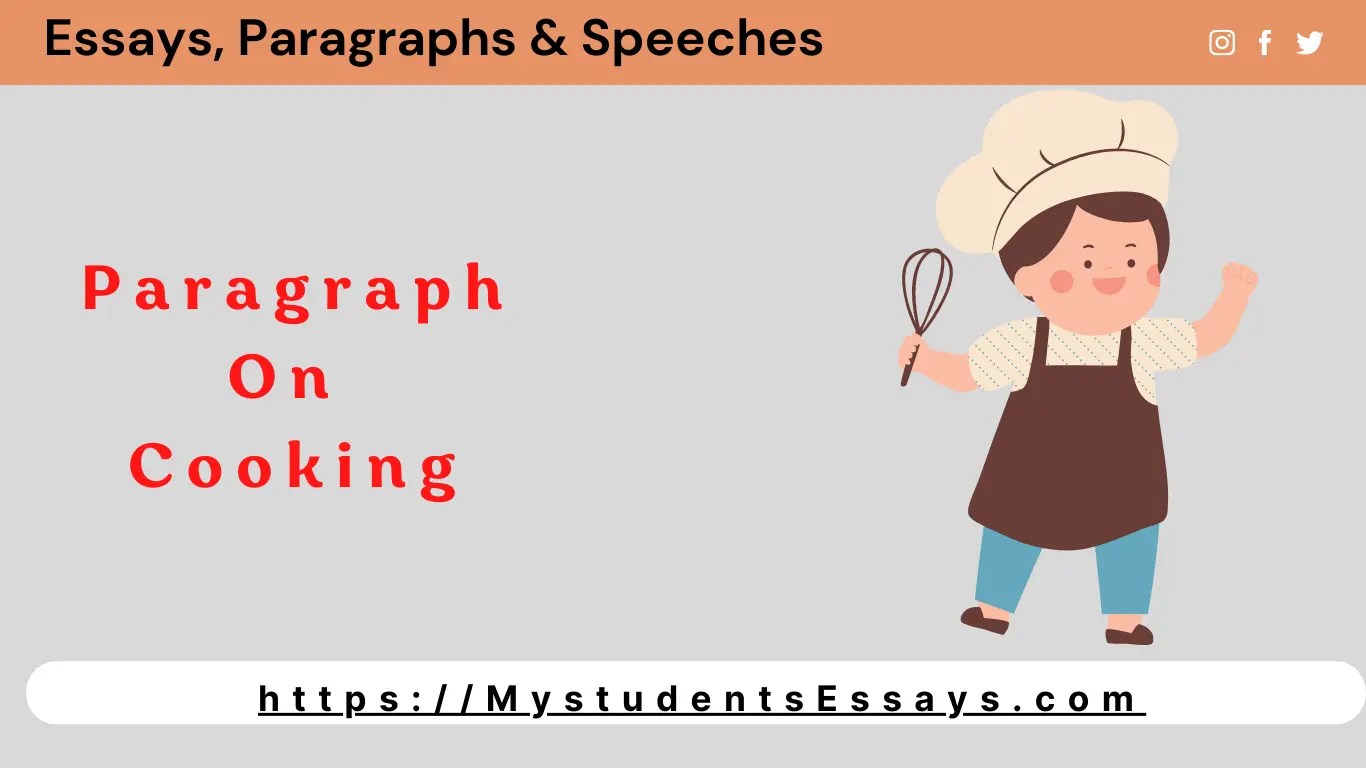 Paragraph on Cooking For Students Student Essays