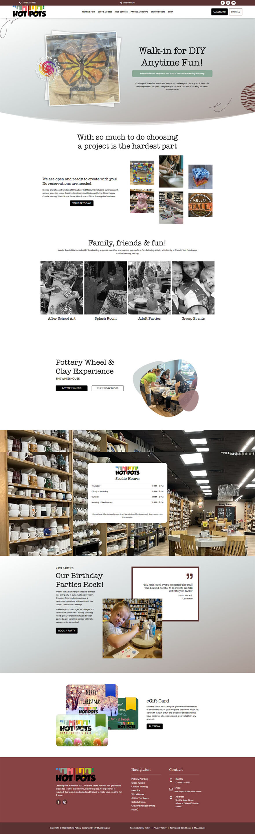 Hot Pots Pottery My Studio Engine