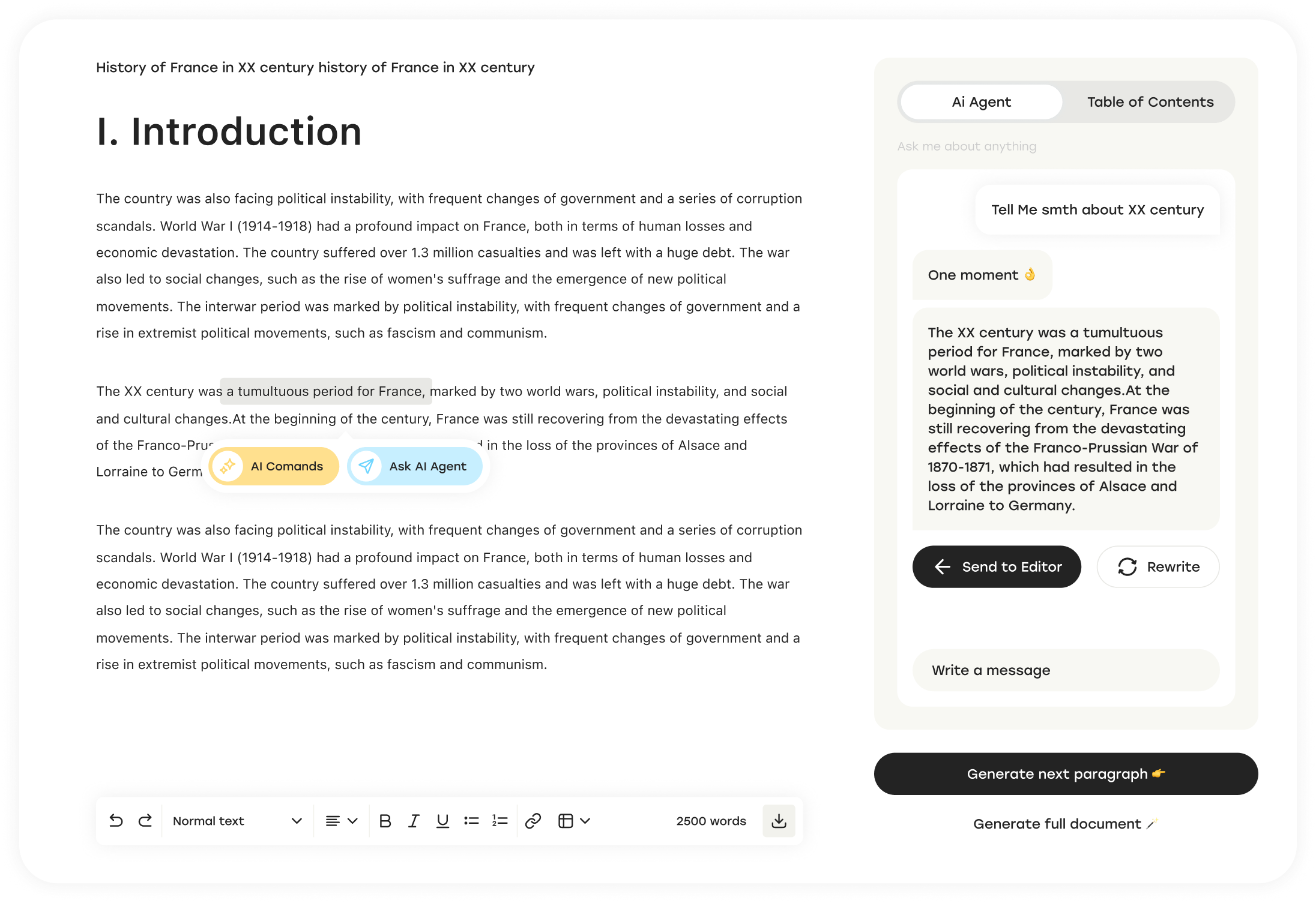 Free AI Article Writer
