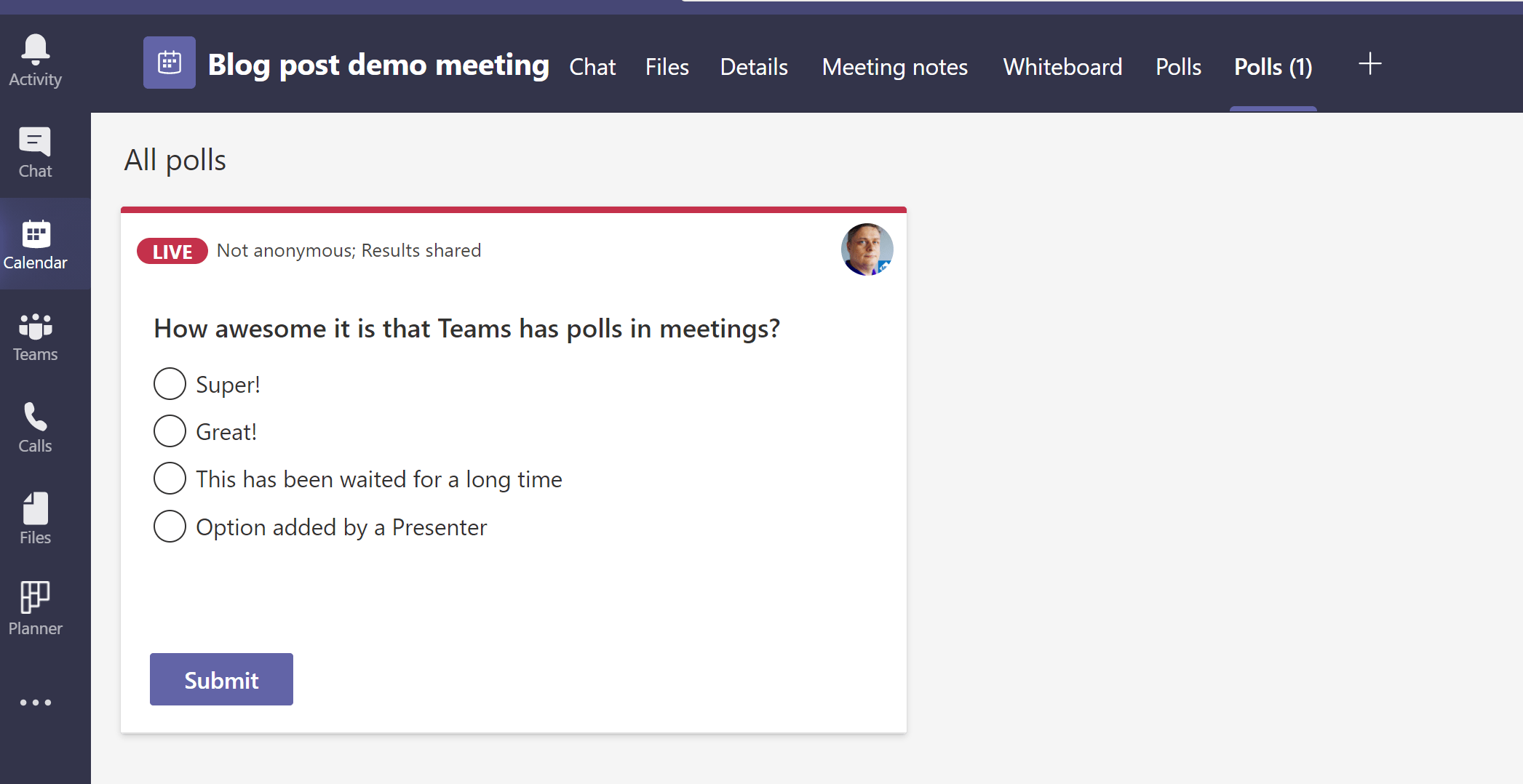 How to add polls to Teams meetings Vesa Nopanen My Metaverse Day