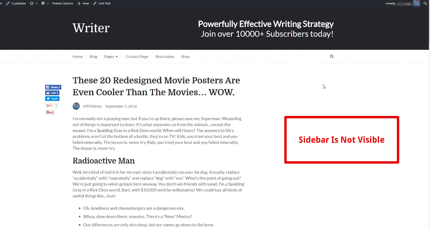 How To Fix Sidebar Below Content Error In WordPress? Video Tutorial