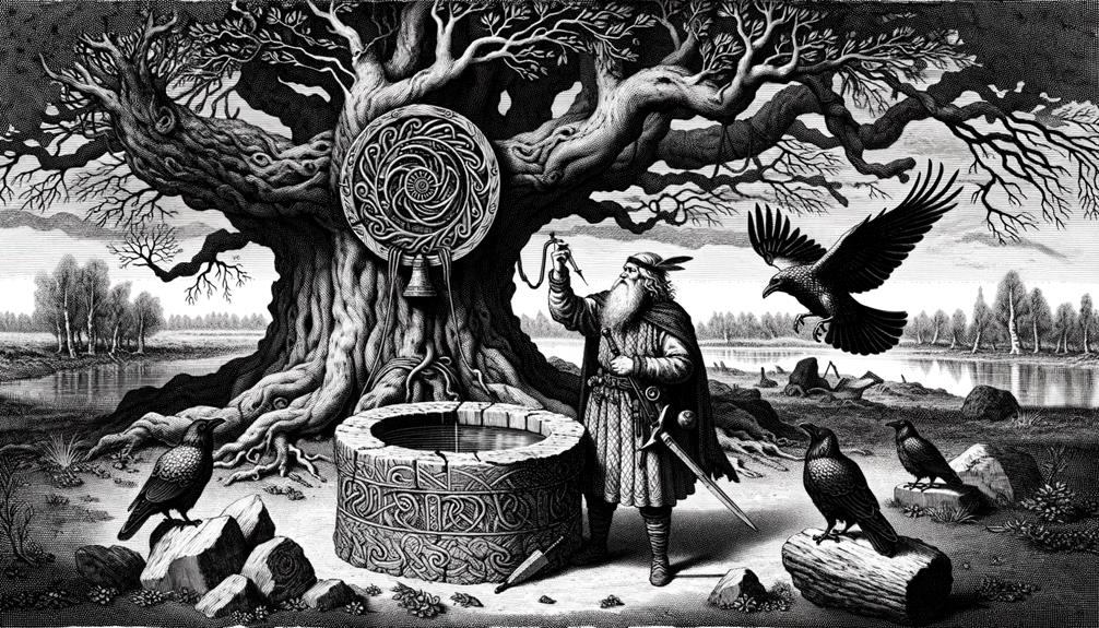 Odins Sacrifice on Yggdrasil Mythology Vault