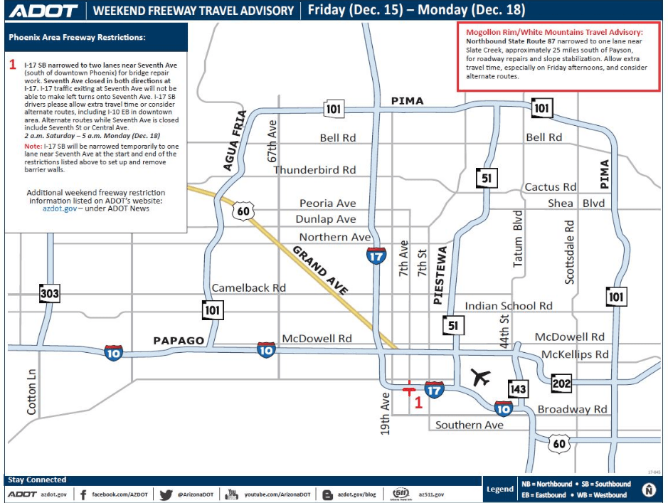 Directions To The 15 Freeway Freeway Closures Maricopa County