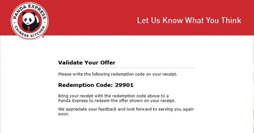 Take Panda Express Survey at 2023