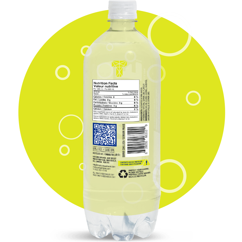 SPARKLING SPRING WATER (Natural Lemon Lime Flavour) 1 L MYTRACEWELLNESS