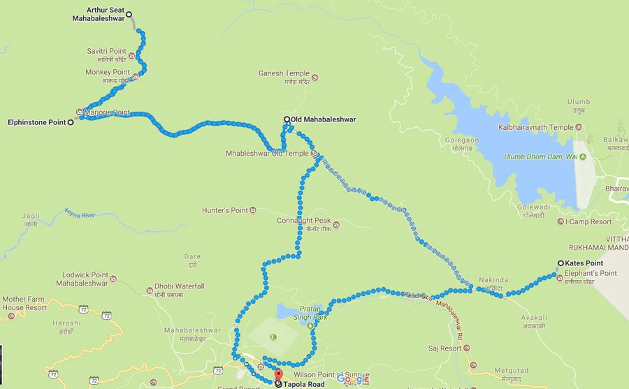 Mahabaleshwar Hill Station Map Mahabaleshwar by bicycle explore the hill station from a different angle