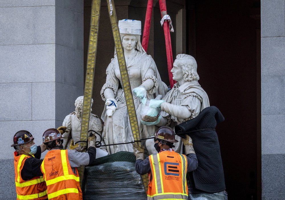 Columbus statue removed from California capitol rotunda Valley News