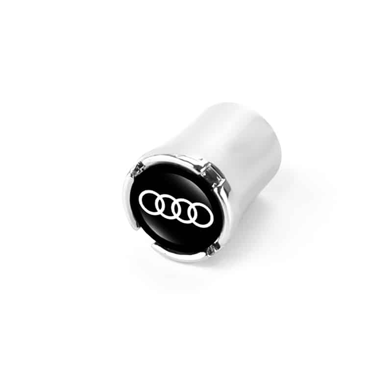 Audi Chrome Tire Valve Caps Extra Spare Cap Total 5 Caps
