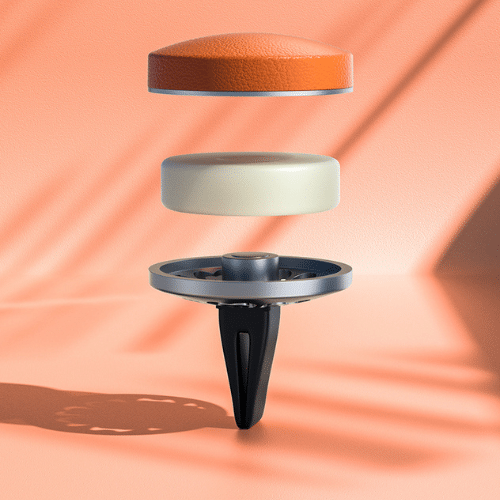 Tesla Leather Air freshener Vent Clip With 4 Color of Choice Tire