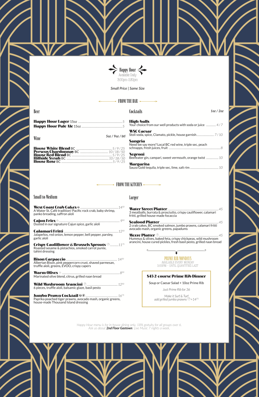 NEW MENU at your Water St. Cafe! My VanCity