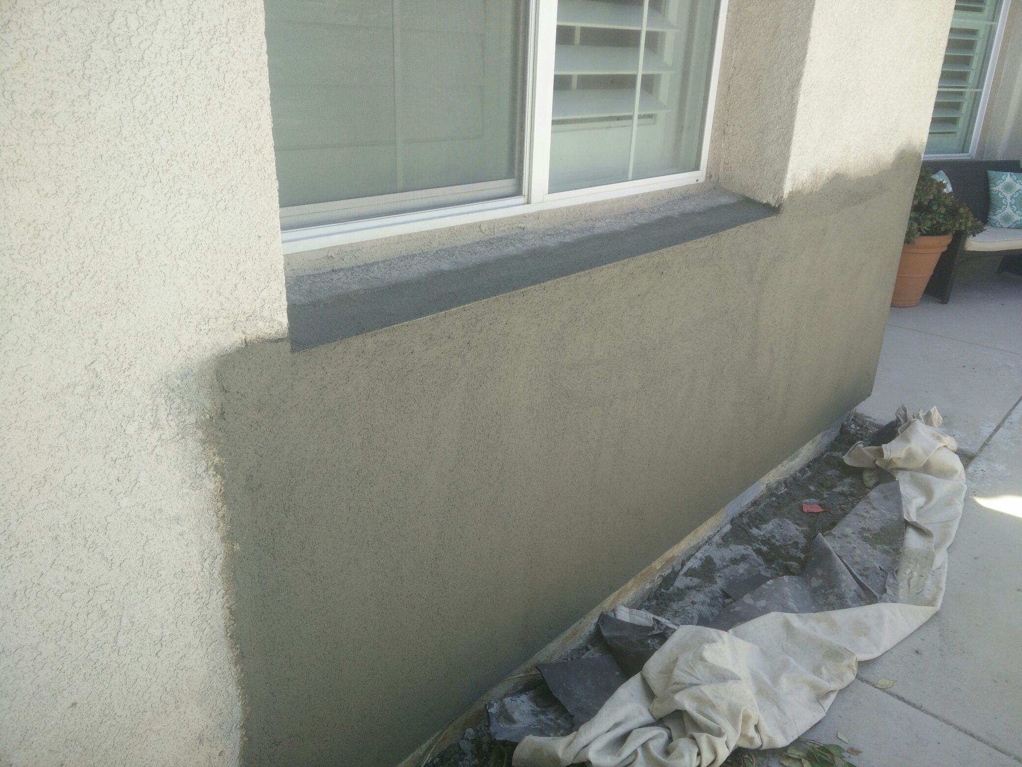 Stucco Repair 3 (before, during & after)