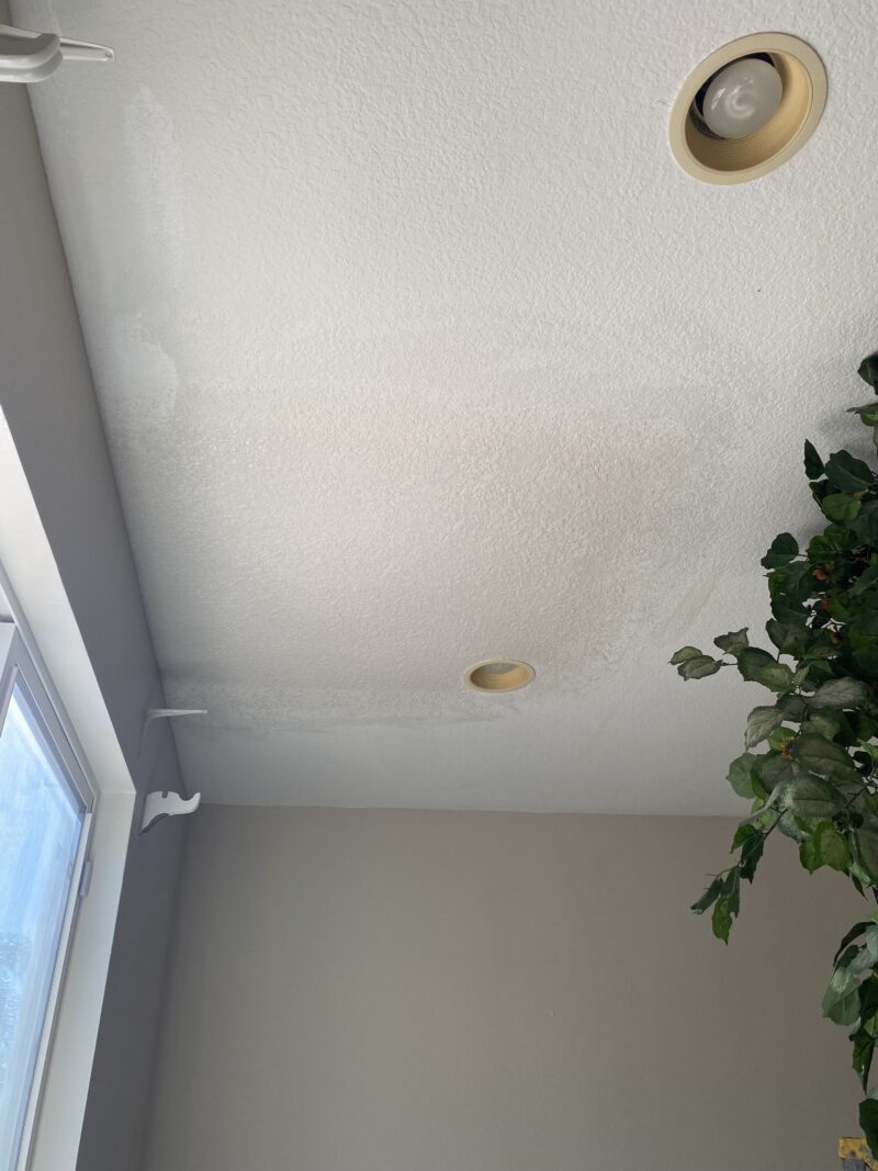 Dining Room Ceiling Repair (before & after)