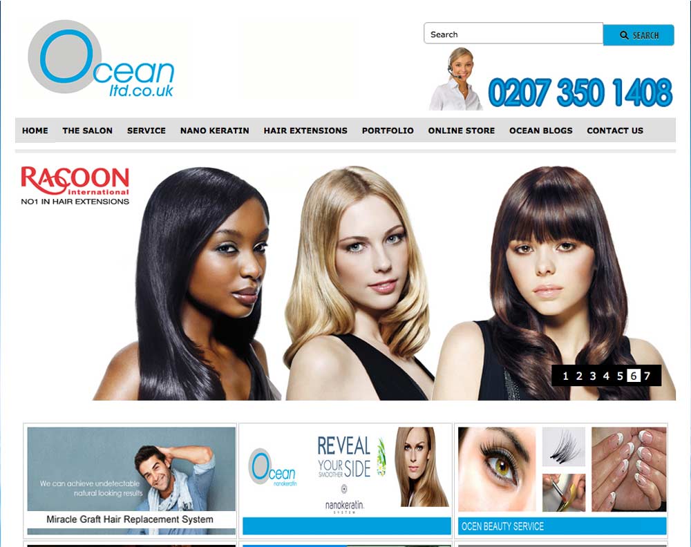 Ocean hair salon MyWebace