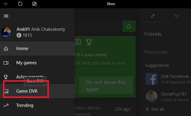 How to Share Game Clips And Screenshots to Xbox Feed In Windows 10?