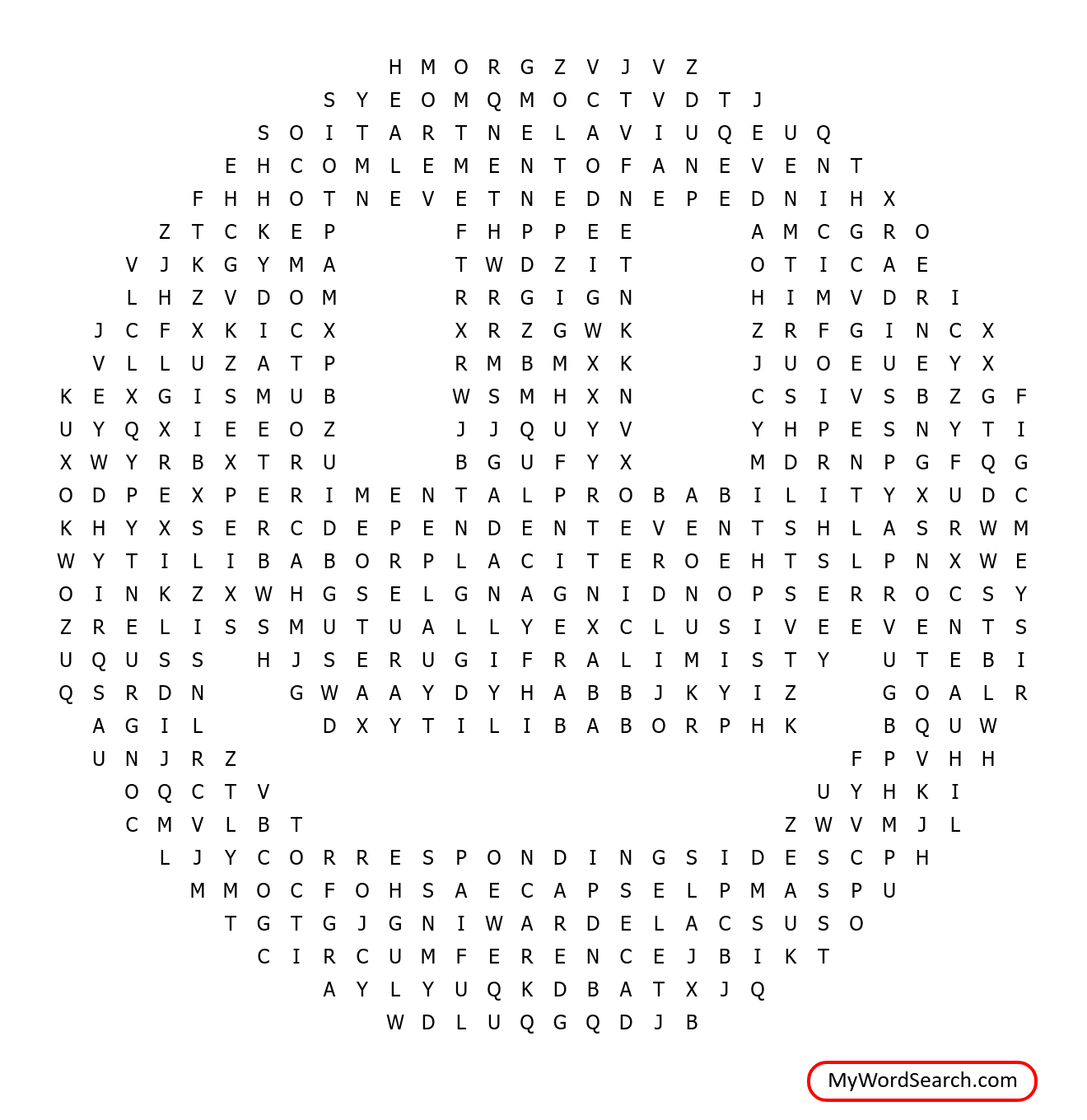 7th Grade Math Unit 56 Word Search