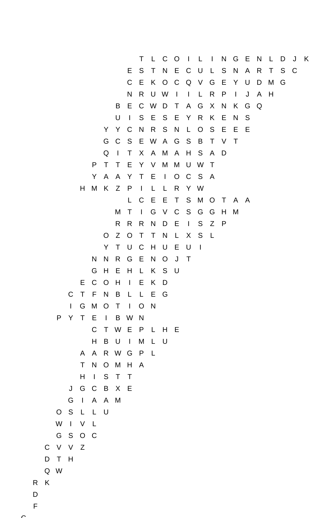 Physical Science Final Word Search