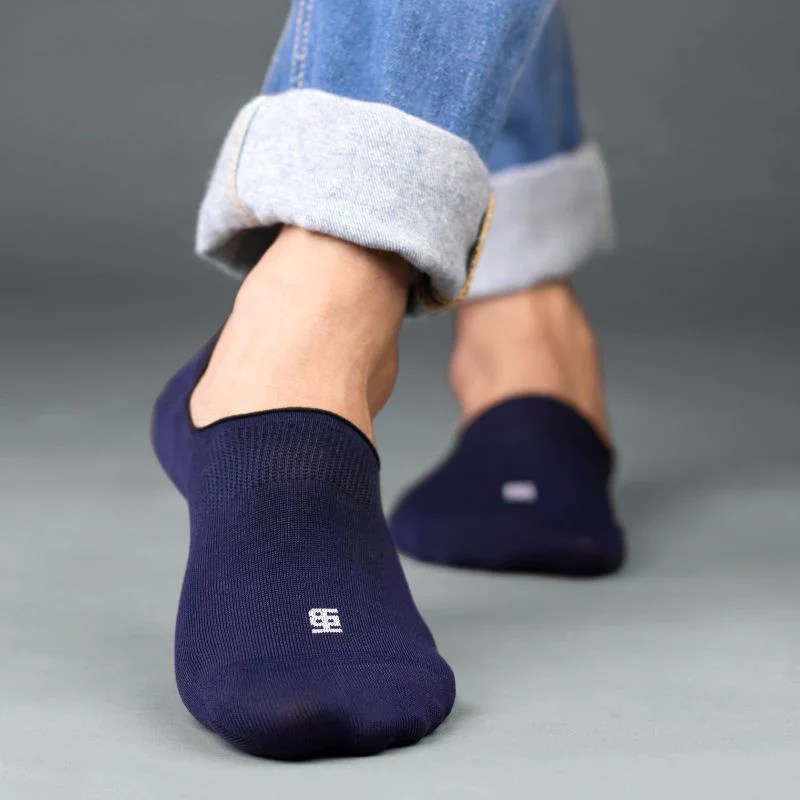 Royal Blue NoShow Socks from SockSoho Myxtur