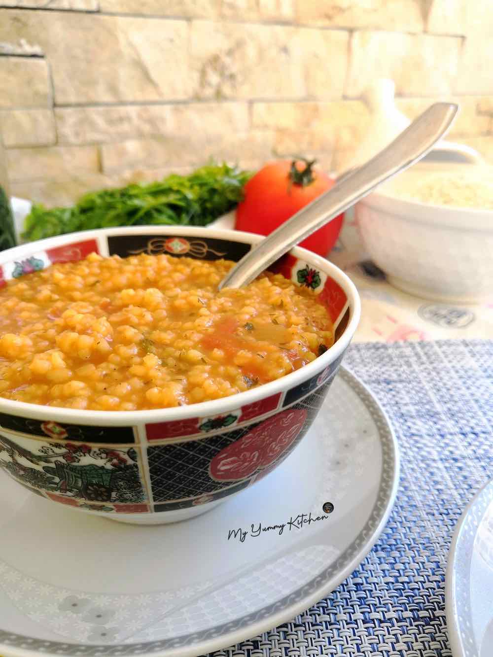 Tchicha marocaine Soupe à la semoule facile My Yummy Kitchen