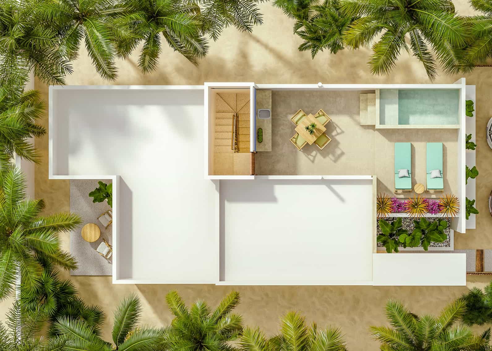 7003015156 Chelem Single Story Beach House MZT Real Estate