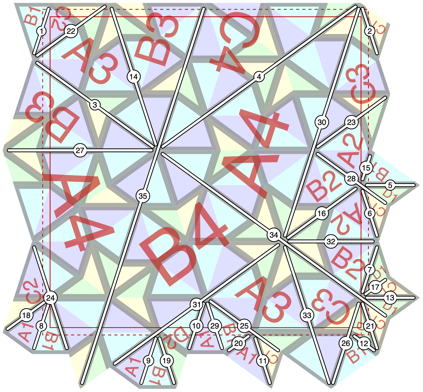 Penrose tiling quilt