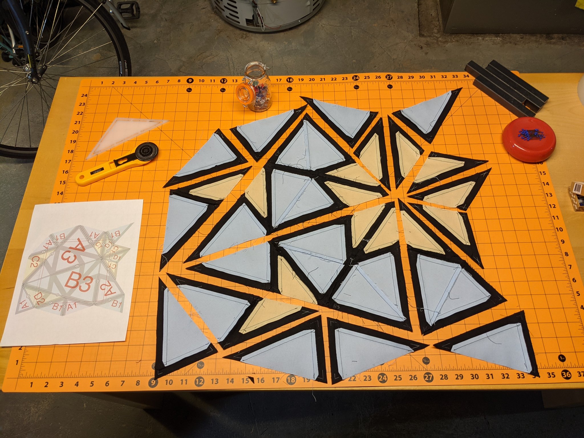 Penrose tiling quilt