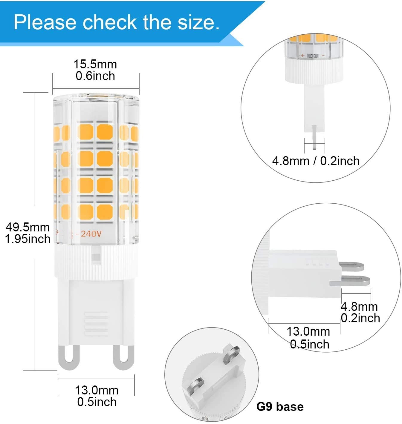 Buy G9 LED Bulb 4W, 450LM Warm White 3000K online India NLighten