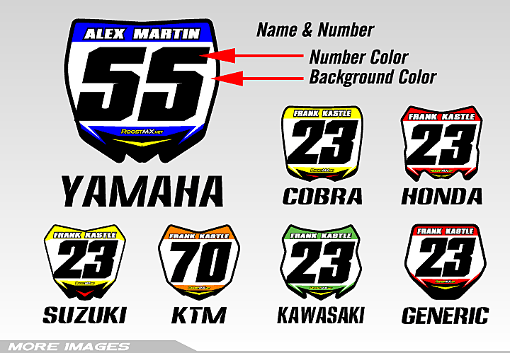 Roost MX Motocross Graphics MX Plate Number