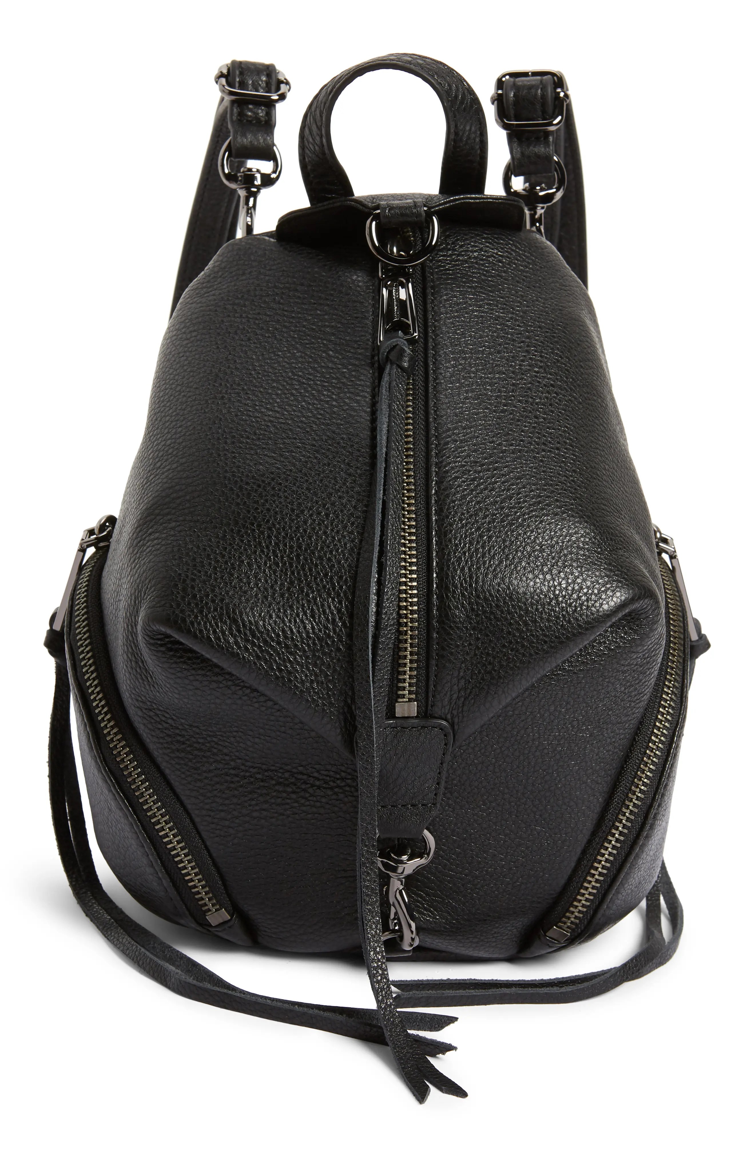 Rebecca Minkoff Mini Julian Pebbled Leather Convertible Backpack